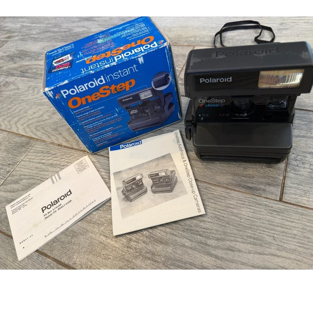 Polaroid OneStep CloseUp Instant Film Camera 600 Series Original Box Vintage